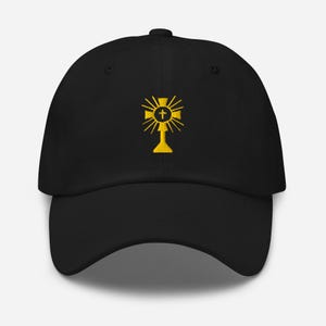 Catholic Priest Gift, Embroidered Monstrance Hat, Catholic Seminarian Gift, Catholic Ordination Gift, Catholic Christmas GIft for Men