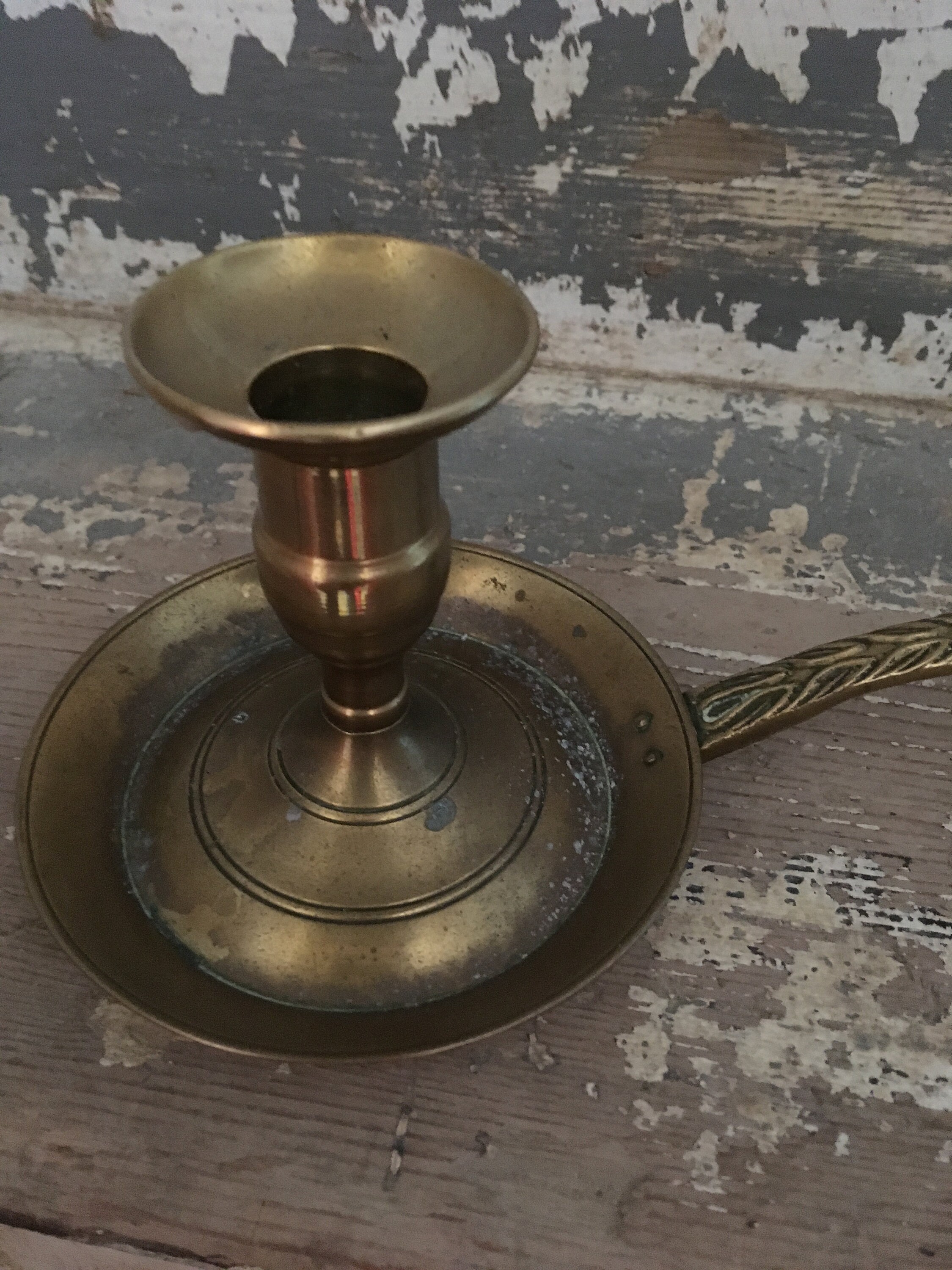 Vintage brass candle holder chamberstick wee willie winkie Etsy