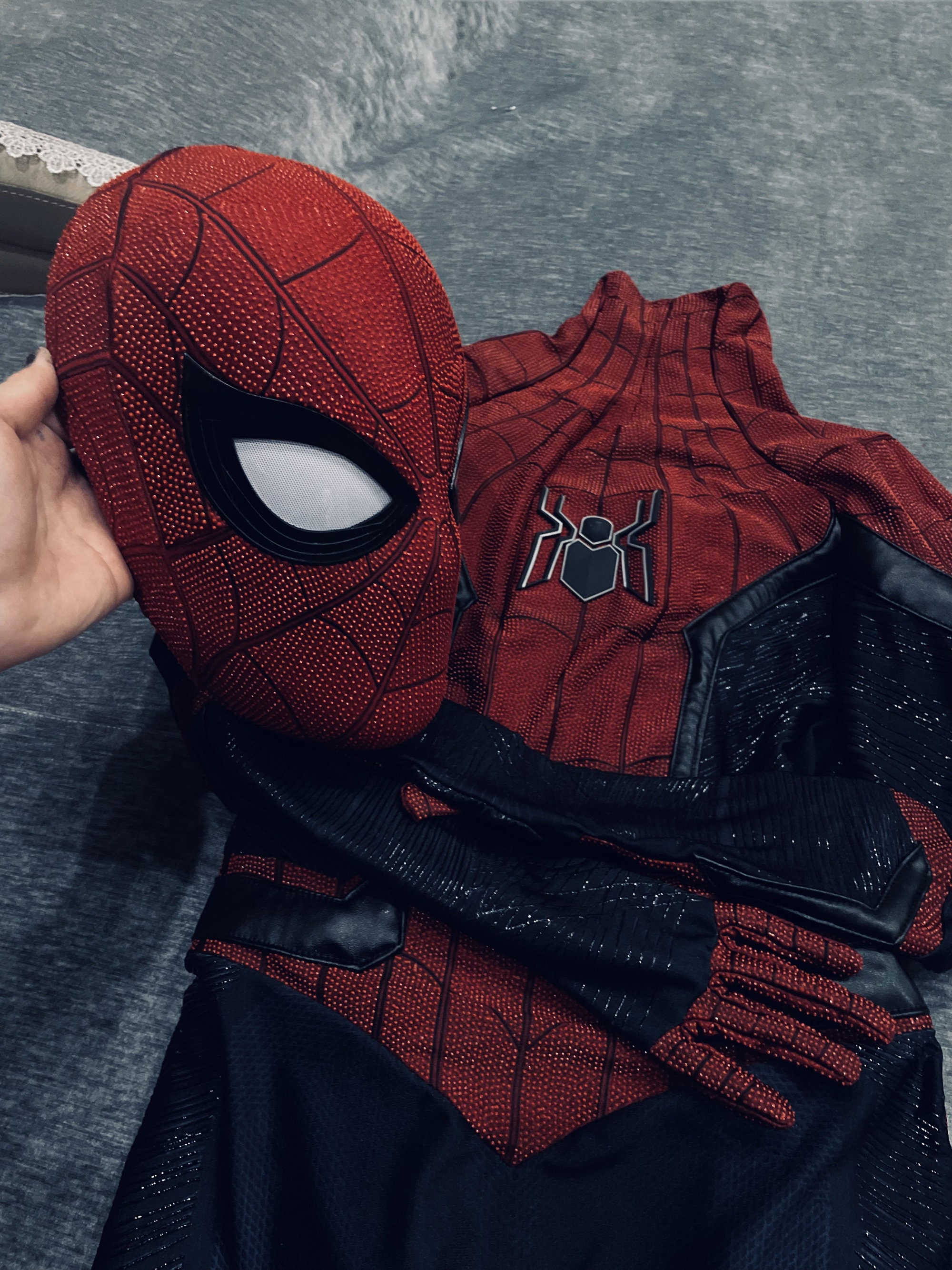 Spiderman Mask Superhero Miles Morales Peter Parker Spider Man Cosplay  Masques Casque d'araignée Halloween Costume Accessoires pour adultes