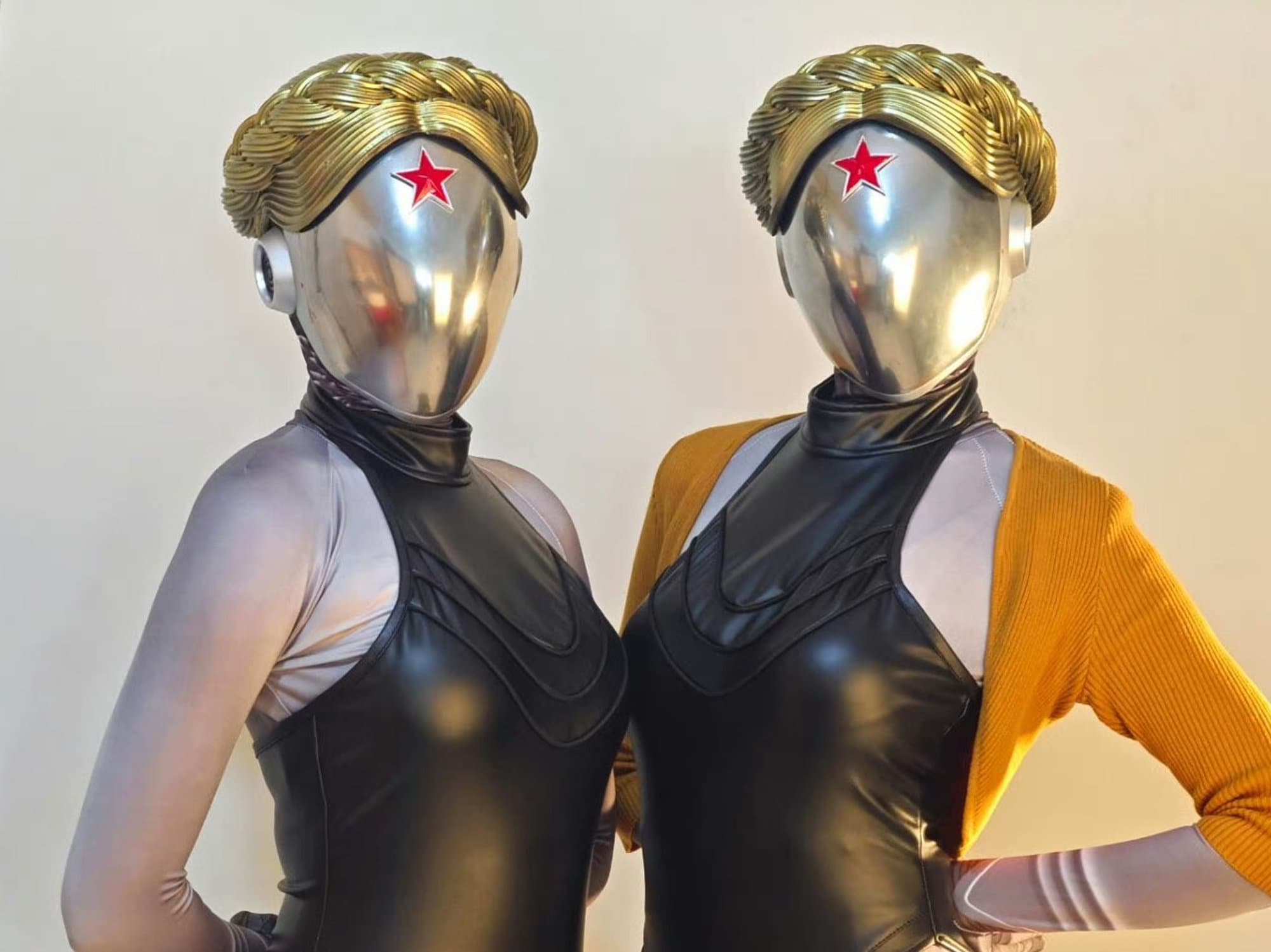 Atomic Heart Female Robot Ballerina Twins Costume Cosplay Suit