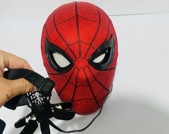 Spiderman Mask, Spider Man Homecoming Upgraded Cosplay Mask, Spiderman Mask  With Blinkable Eyes, Spider-man Wearable Movie Prop Replica 