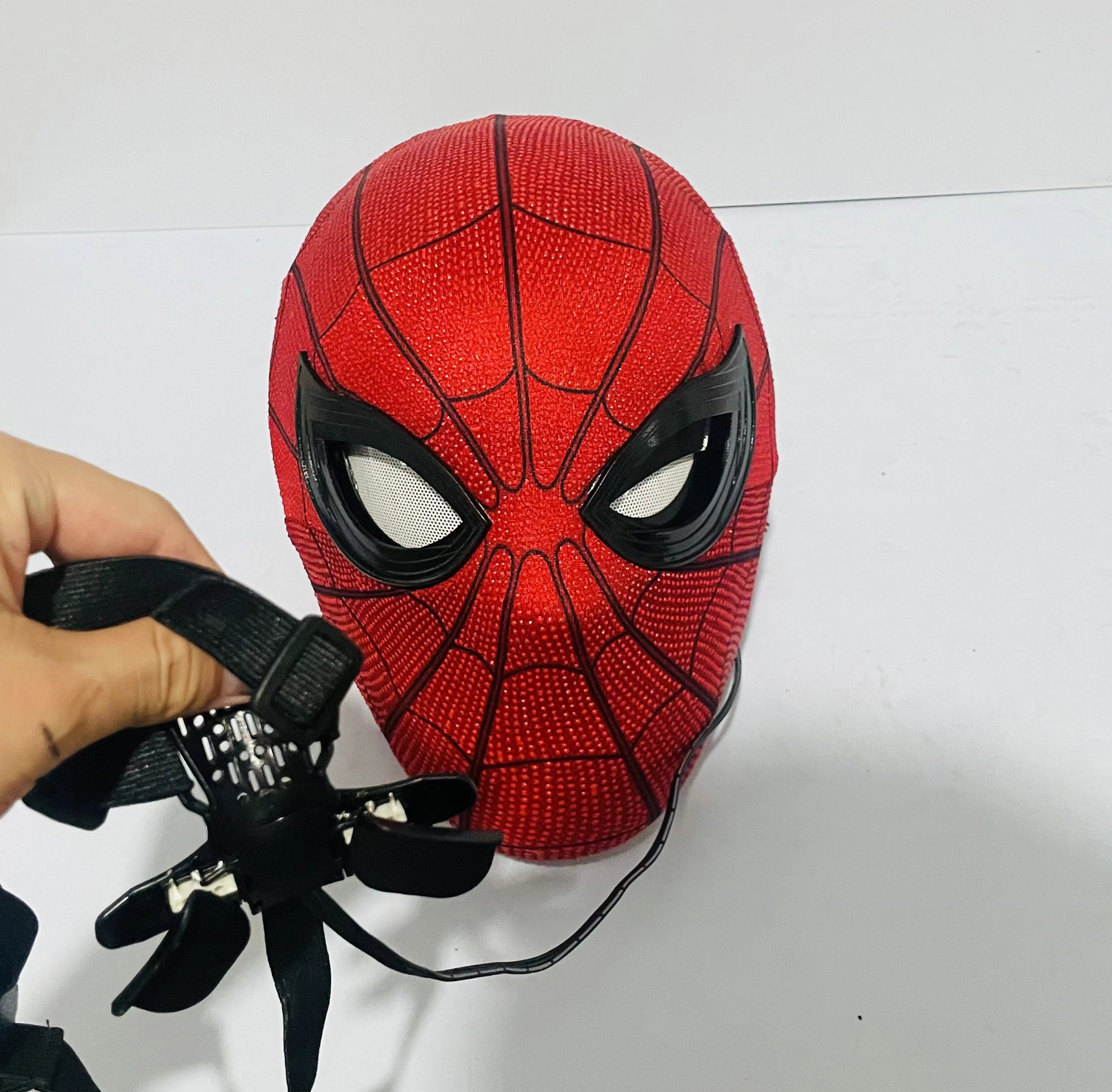  fehfuek Spider Hero Mask Movable Mechanical Eyes With Remote  Control Spider Super Hero Full Mask Moving Lenses Cosplay Wearable Prop Mask  Homecoming Mask Man For Halloween Birthday And Christmas Gift 