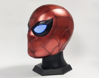 Iron Spiderman Mask Cosplay Custom Peter Parker Wearable Movie Prop Replica Comics