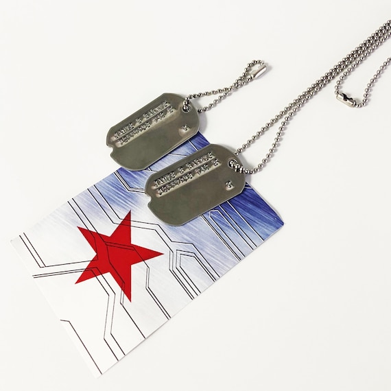 Bucky Barnes Dog Tag Stephen Rogers Dog Tag WWII Style 