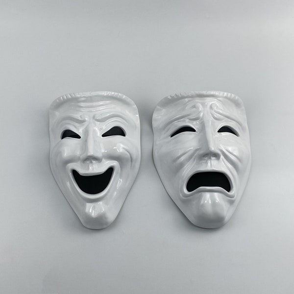 Geek Comedy Mask Tragedy Mask Possessive Mask SCP-035 Mask White Wearable Cosplay Mask SCP Prop Replica