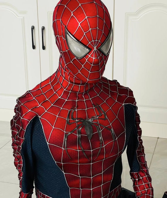 Spiderman Mask Sam Raimi Spider Man Upgraded Mask Adults With Faceshell &  3D Webbing Spiderman Cosplay Costume, Wearable Movie Prop Replica 