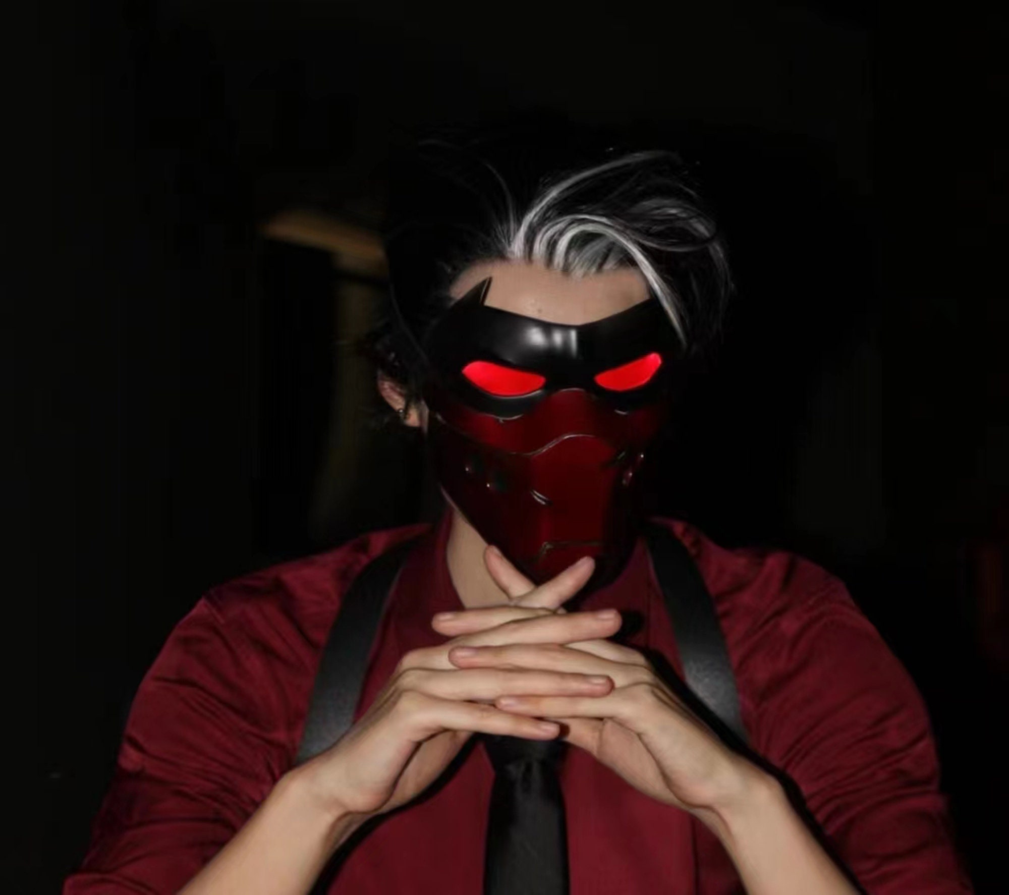 Red Hood Jason Todd Half Face Mask Red Hood Cosplay Mask Outlaws Superhero  Cosplay Wearable Movie Comic Prop Replica - Etsy Sweden