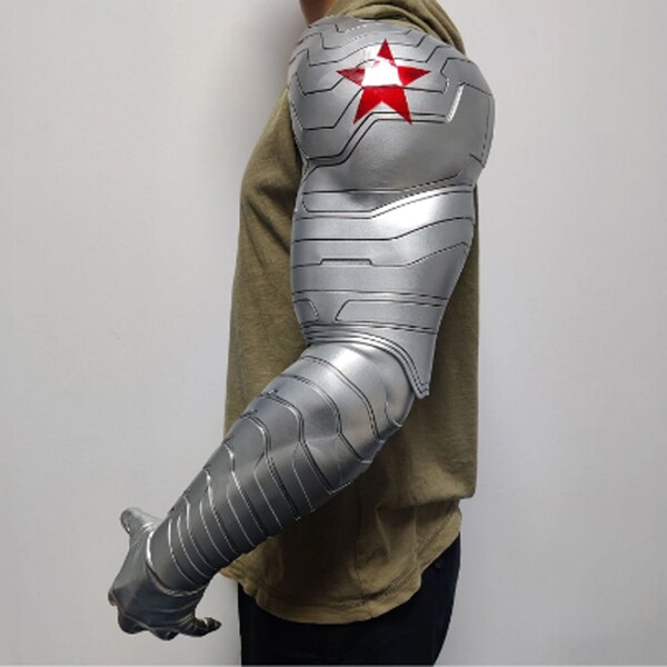 Accesorio de disfraz de Cosplay de brazo Bucky de soldado de invierno, réplica de utilería de película portátil, disfraz de adulto para Cosplay