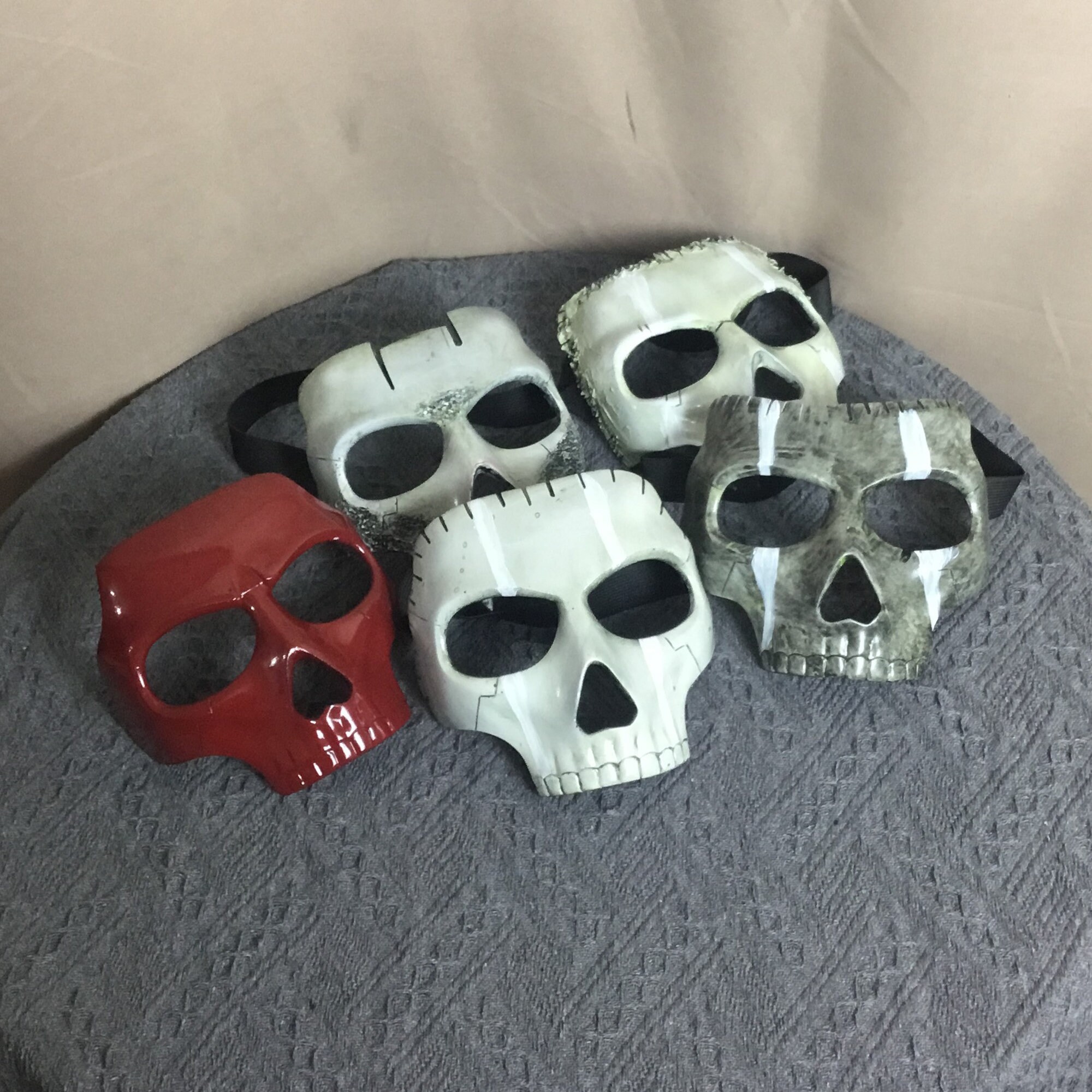 1pc Call Of Duty Mw2 Ghost Skull Pattern Game Mask Cosplay Costume Accessory