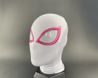 Spiderman Mask White Mask Gwen Stacy Cosplay Mask Wearable Movie Prop Replica, Comics Con, Female Spiderman