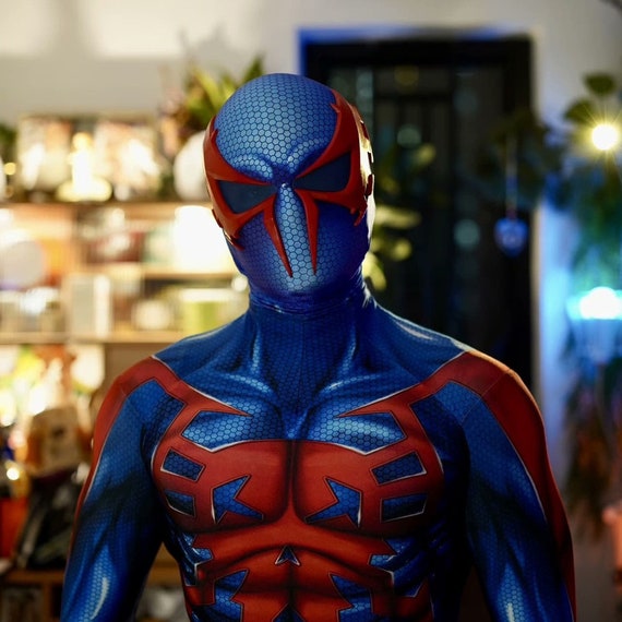 Spiderman 2099 Mask Miguel O'hara Cosplay Mask Across the