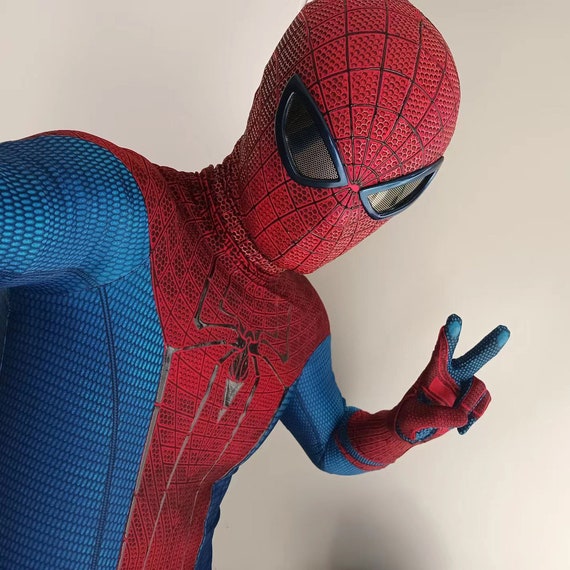 The Amazing Spiderman Suit Amazing Spiderman 1 Cosplay Suit With Faceshell  and Lenses Spiderman Suit, Wearable Costume Movie Prop Replica 