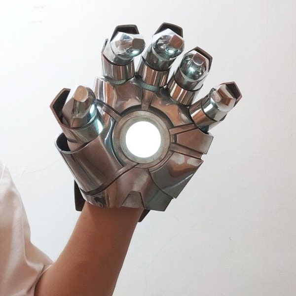Mark 2 Glove Iron Man Glove Tony Stark Gauntlet MK II Metal Armor Glove Iron Mand Faceplate Super Hero Cosplay Movie Prop Replica