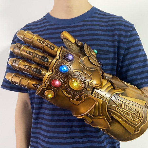 Thanos Gauntlet Infinity  Metal Gauntlet Infinity Stones Thanos Cosplay Wearable Glove 1/1 Scale Movie Prop Replica