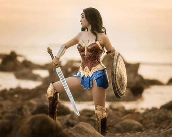 Wonder Woman Suit Wonder Woman Cosplay Costume Wearable Movie Prop Replica Custom Made Corset