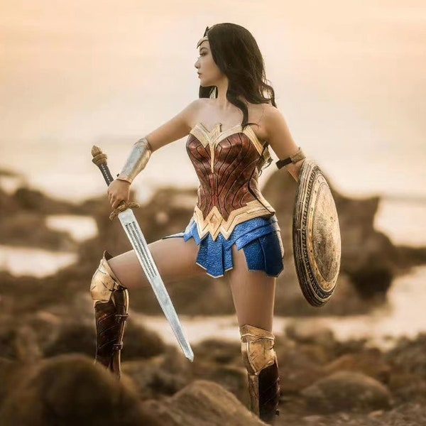 Wonder Woman Anzug Wonder Woman Cosplay Kostüm Film Requisite Replica Nach Maß Korsett