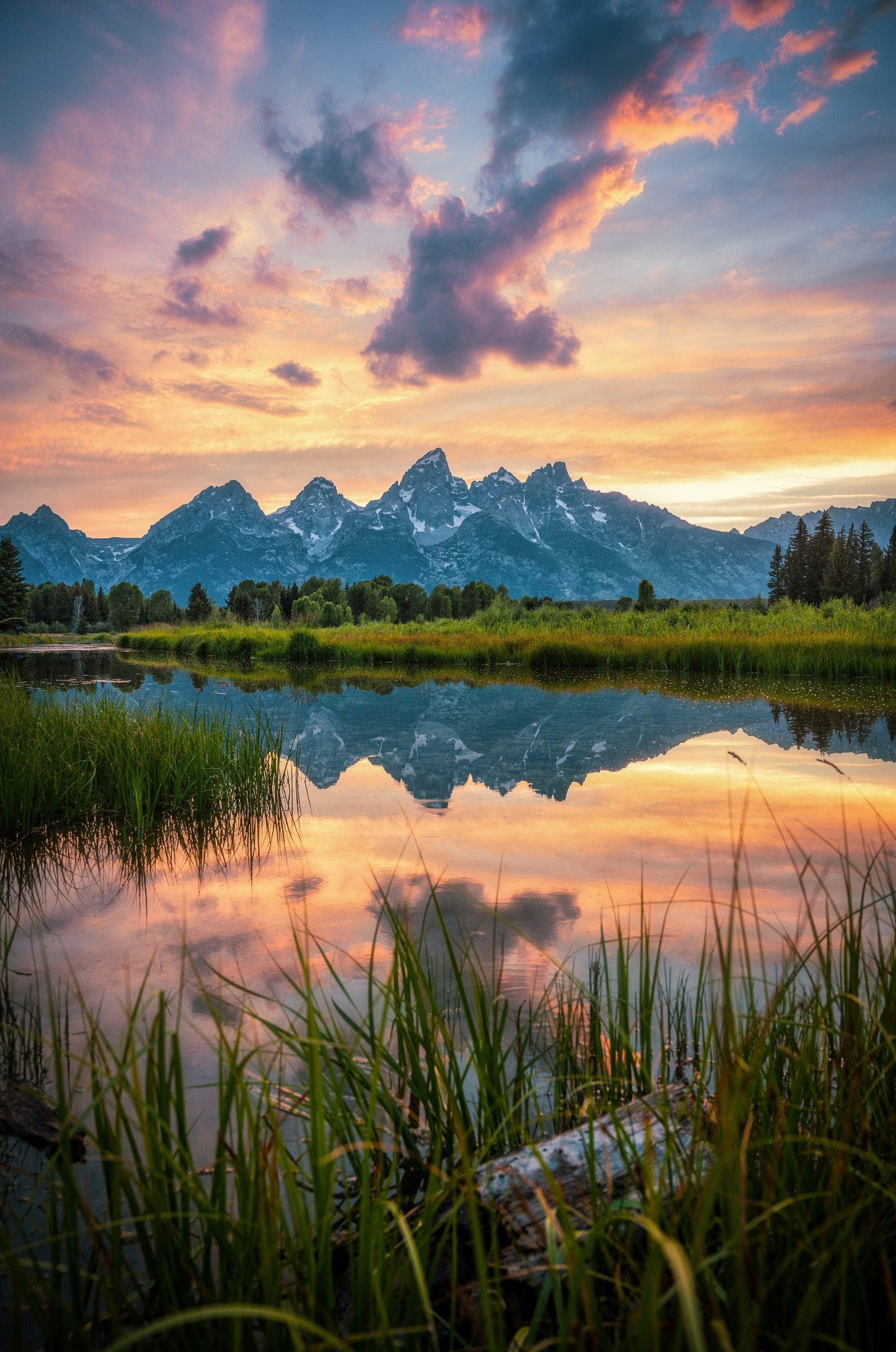Grand Tetons Sunset at Shawbacher Landing Fine Art Print on - Etsy