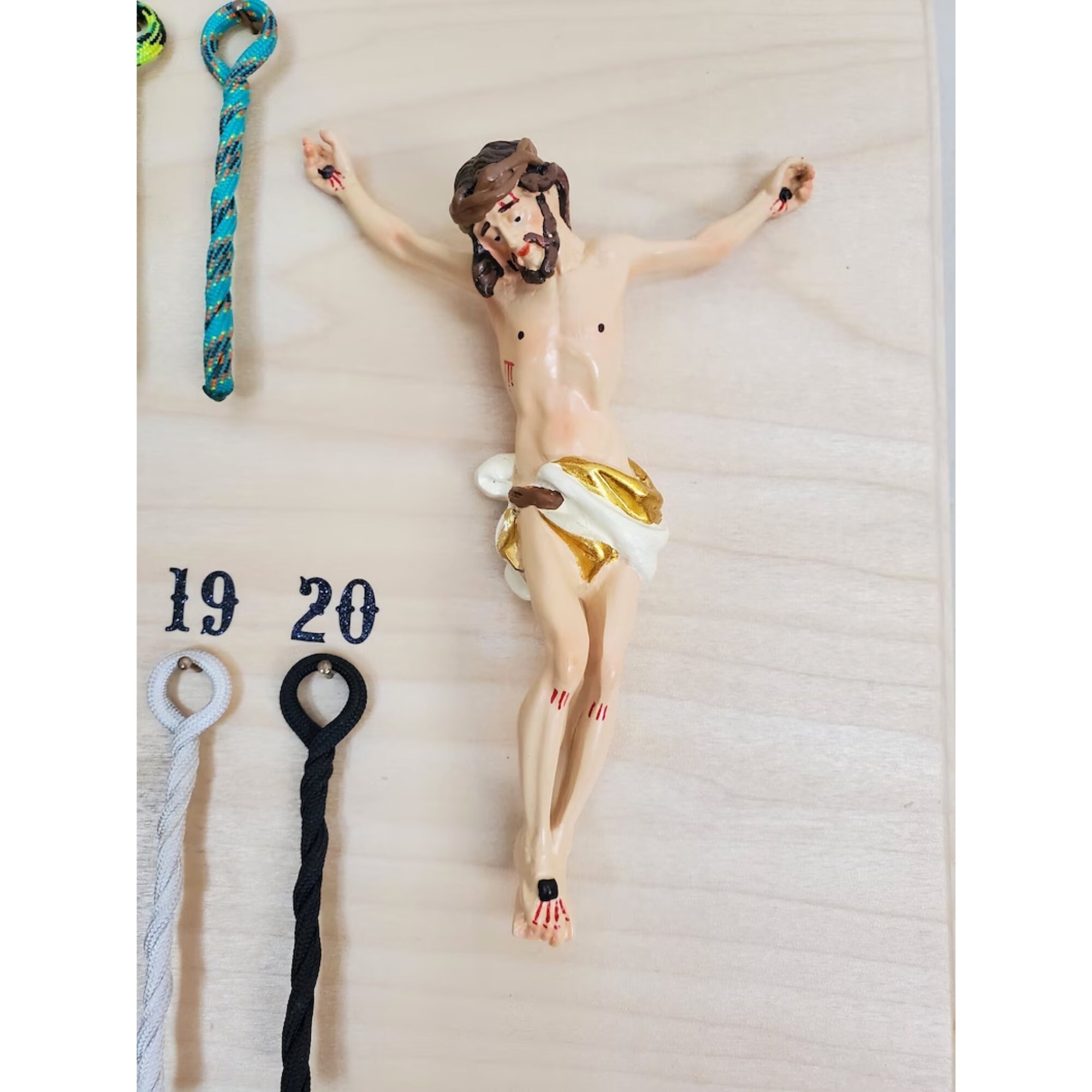 Bungee Jumping Jesus Wandkreuz - Humorvolle Religiöse Deko