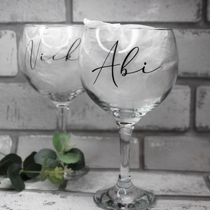 Personalised Gin Glass |Christmas Gift, Secret Santa Gifts |Birthday, Wedding , Hen Do, Bridesmaid, maid of honour. Valentines day