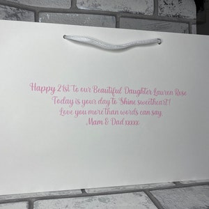 Birthday Gift Bag - Milestone Age - personalised - 18th, 21st, 30th, 40th, 50th, 60th - Father’s Day - Mother’s Day - Valentine’s Day