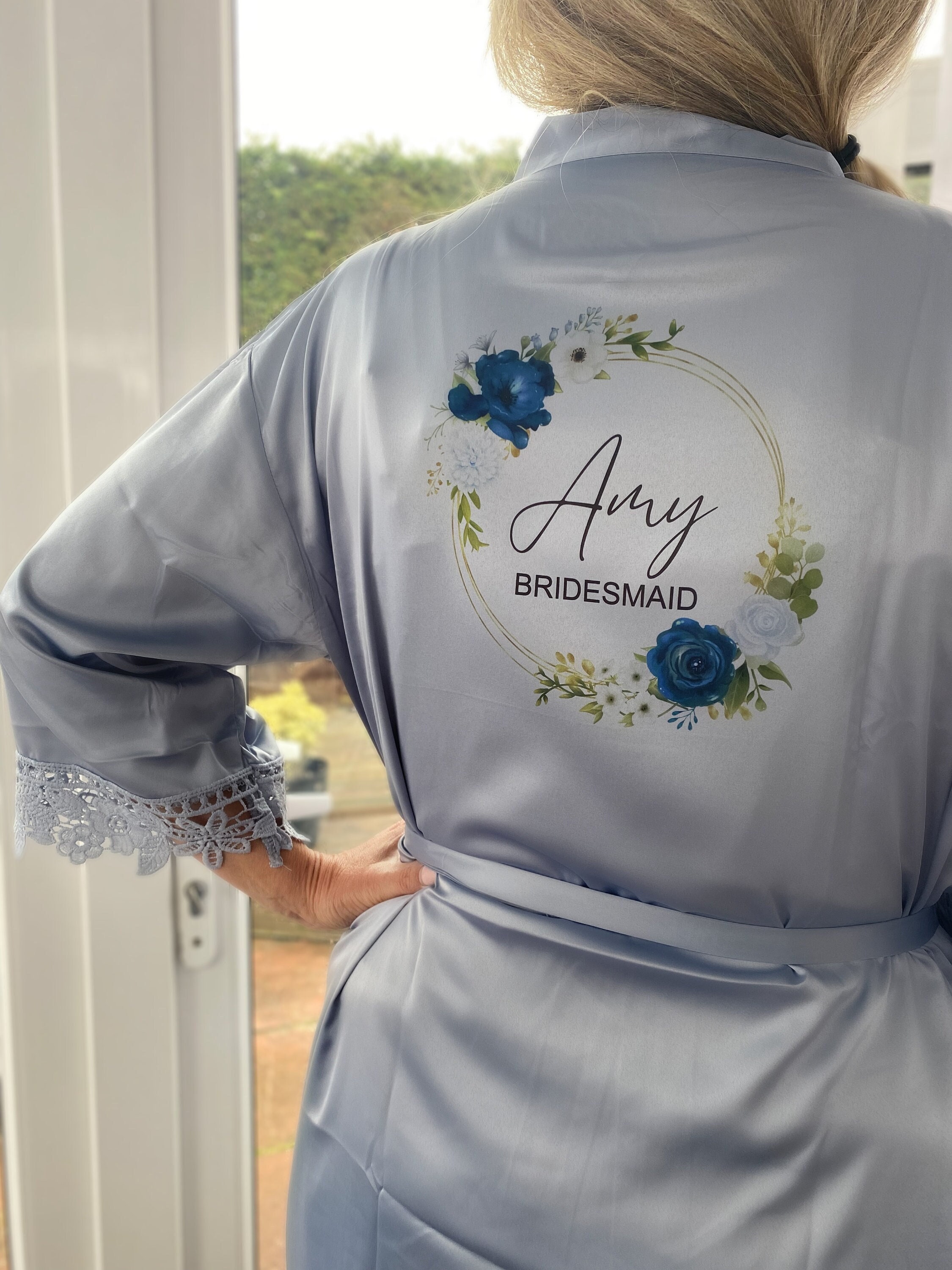 Wedding Robes Maid Of Honor Robe Amazon Personalised Bridesmaid