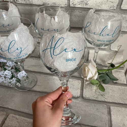Personalised Gin Glass Etsy UK