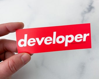 Developer Sticker - 4"  /  Coding Sticker / Programmer / Computer Science / Software Engineer / Nerdy Gift / Coding Gift / Tech