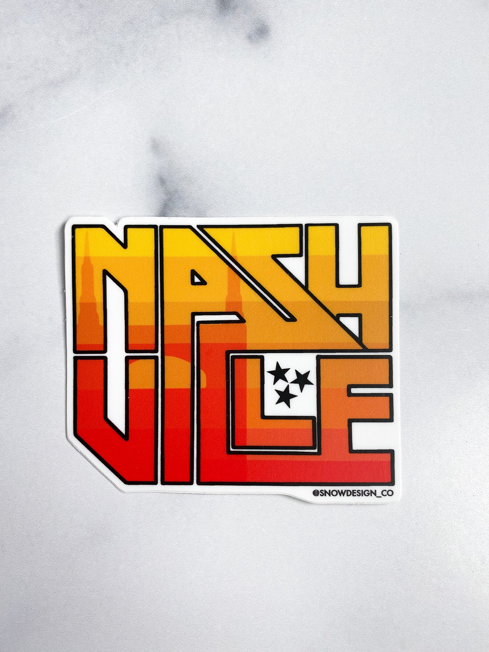 Nashville Sticker 3 / Nashville Retro Sticker / Etsy