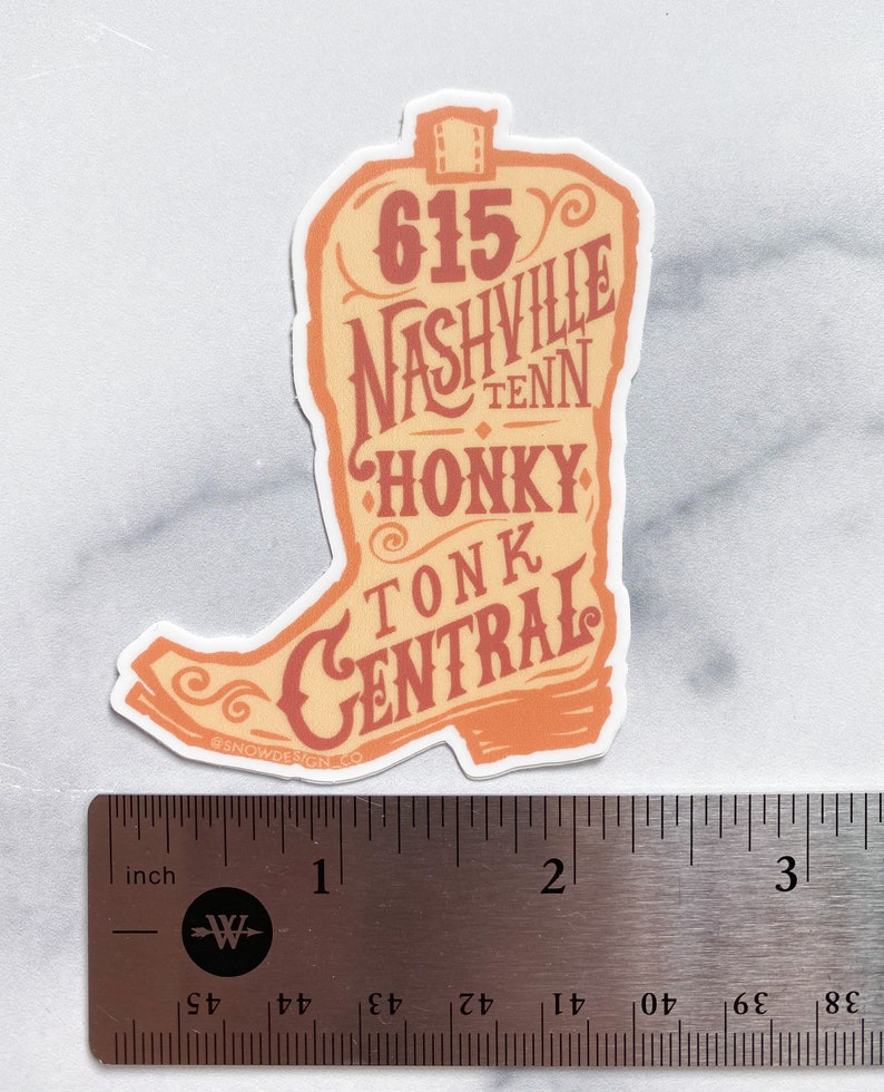 Nashville Sticker 3 / Country Music Stickers / Honky Etsy