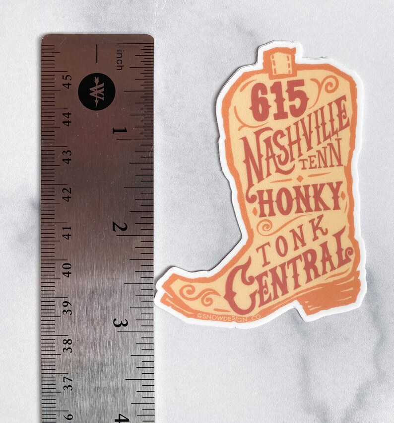 Nashville Sticker 3 / Country Music Stickers / Honky Etsy