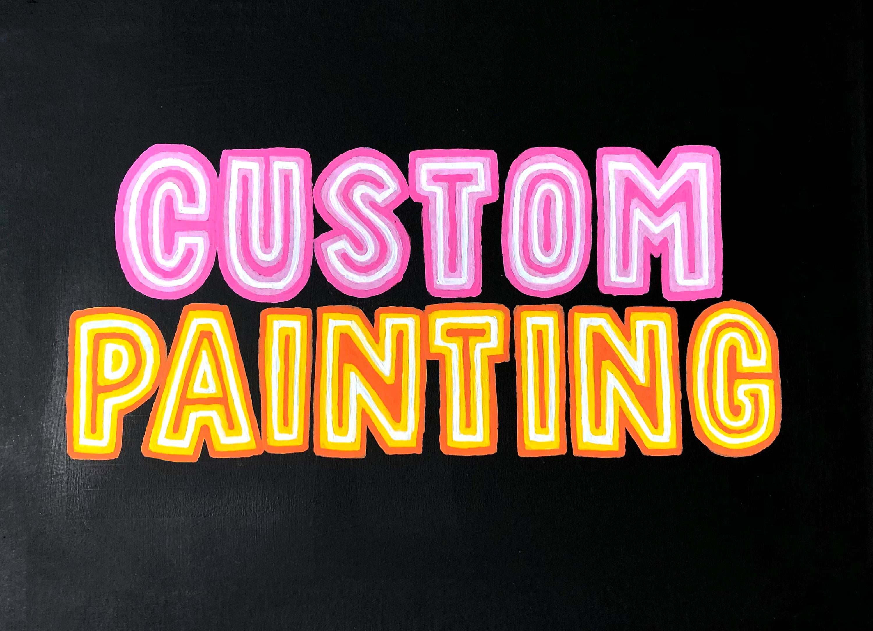 Customizable Neon Sign Painting Etsy