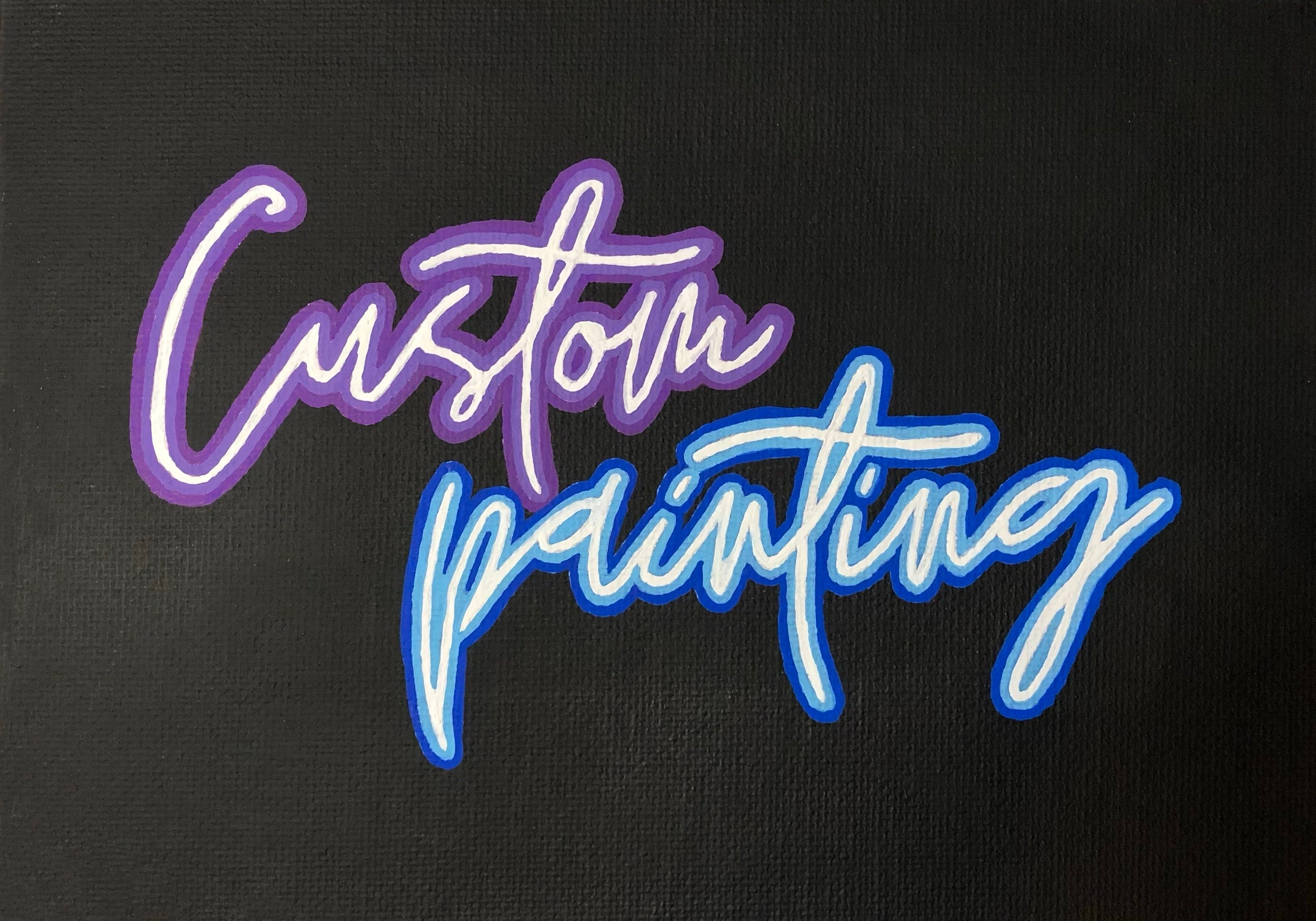 Customizable Neon Sign Painting Etsy