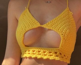 Peakaboob Crochet Bralette