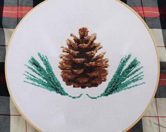Pine Cone Cross Stitch Pattern