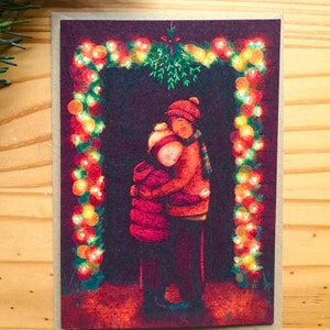 Weihnachtskarte Weihnachtsumarmung mit Umschlag Bild 3
