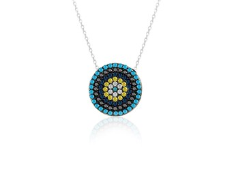 Evil Eye Protection Necklace - Silver Nazar Necklace - Silver Eye - Silver Necklace - Special Gift