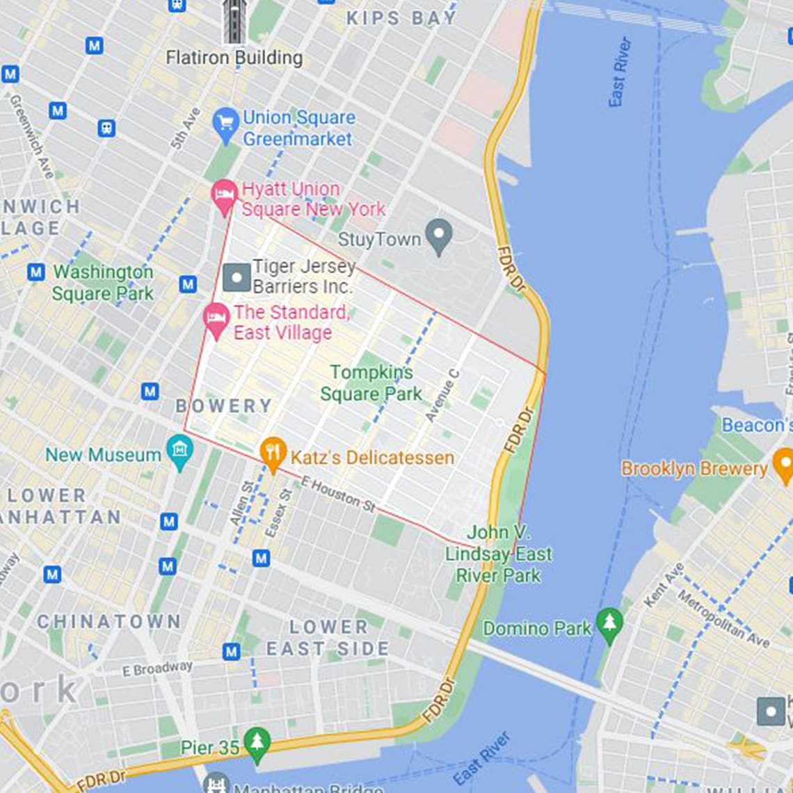 East Village / New York City Map Necklace Map Necklaces Etsy