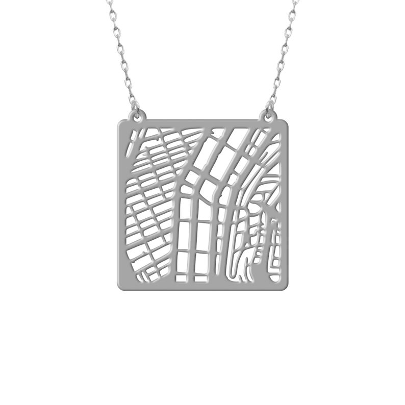 Create your map jewelry Map Necklace City necklace Where you live your memories Special Gifts image 7