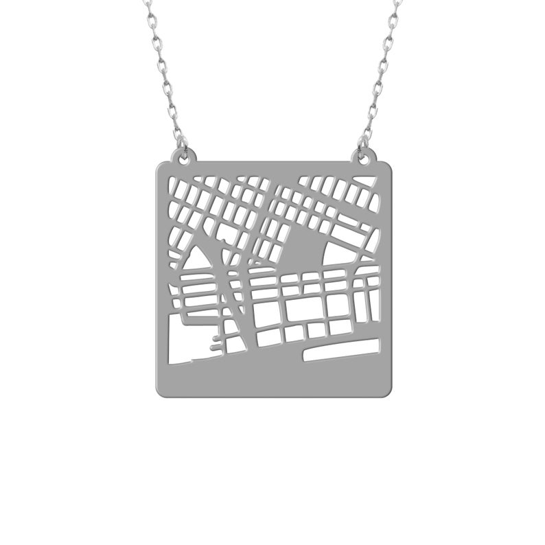 Create your map jewelry Map Necklace City necklace Where you live your memories Special Gifts image 3