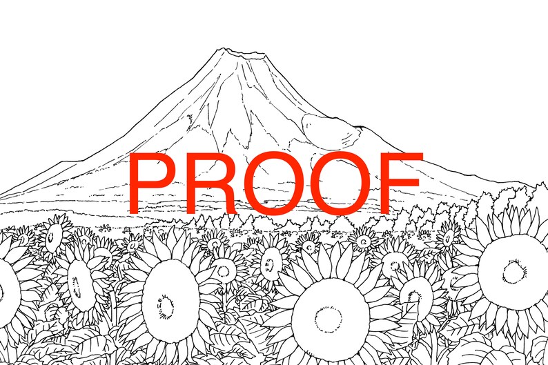 Printable Colouring Page - Mount Fuji - Etsy