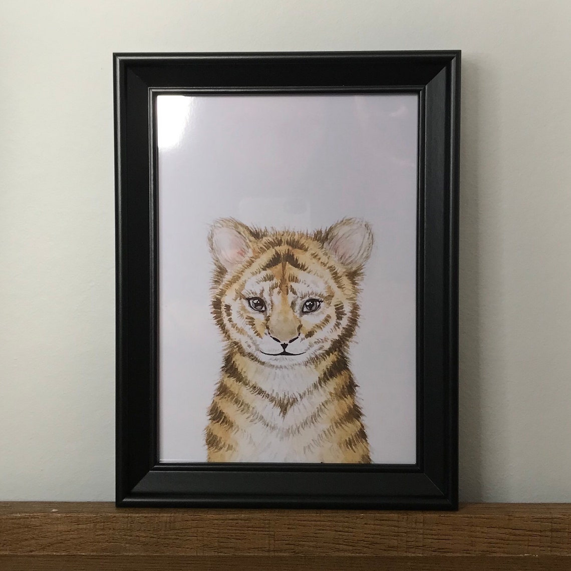 Framed Animal Print of Original Watercolour Painting Tiger Etsy