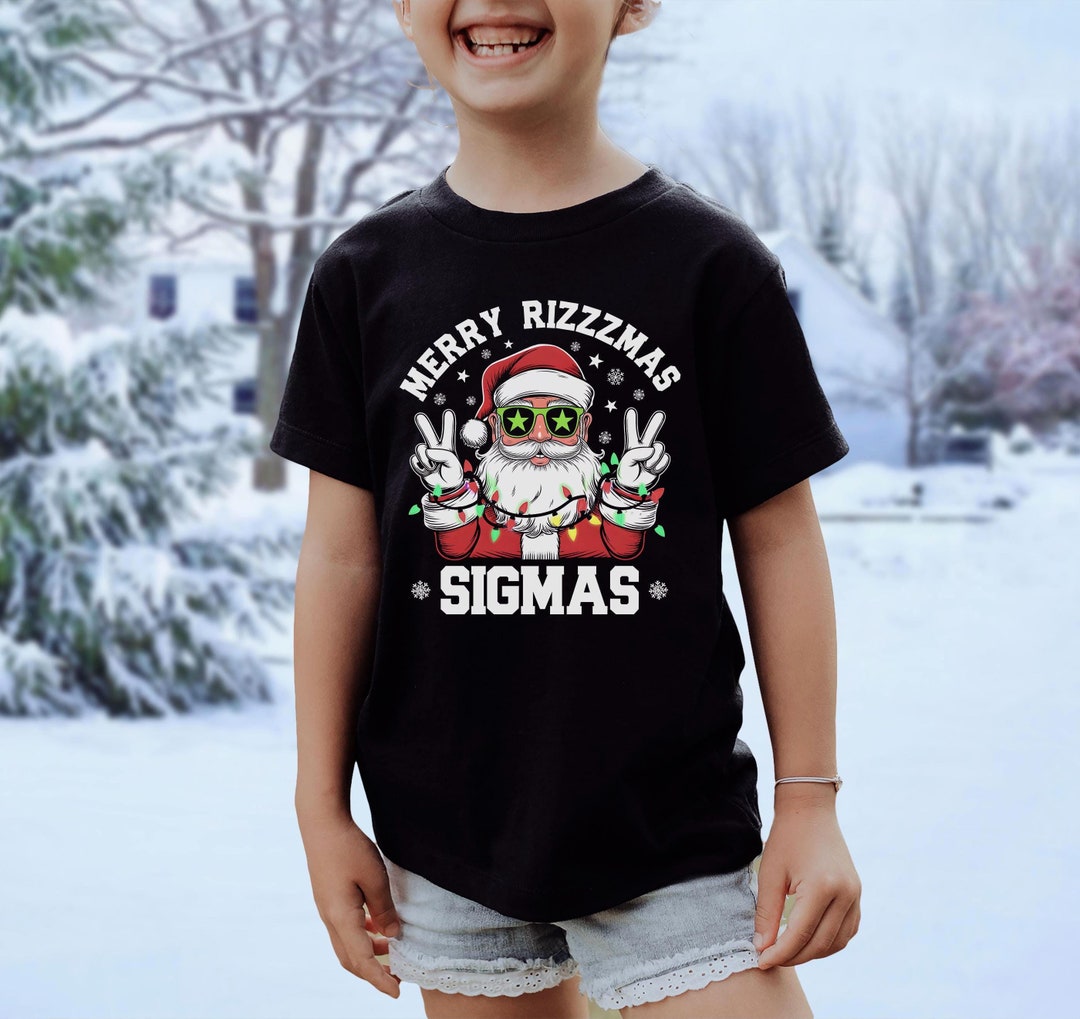 Merry Rizzmas Sigmas Funny Kids Christmas Png Gen Alpha Png Santa Png ...