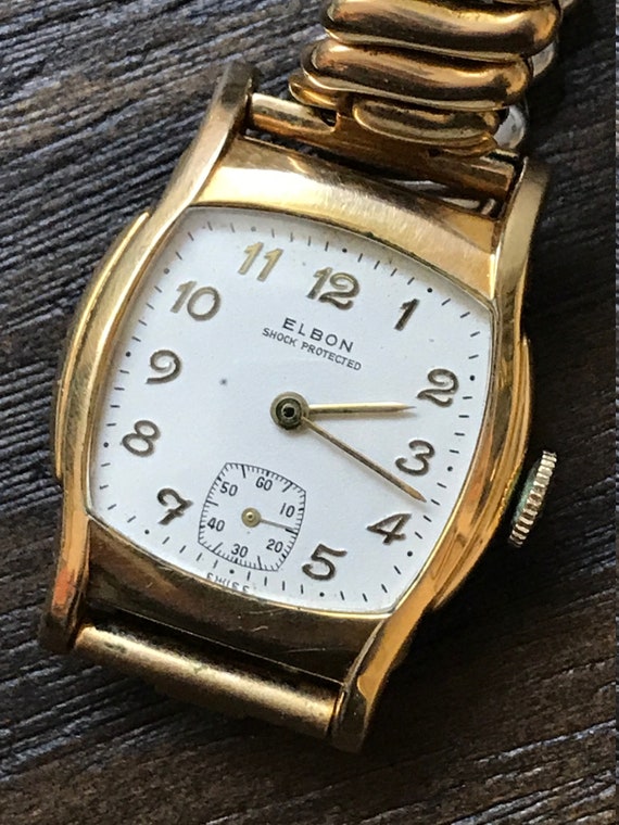 Elbon 1940's Mens Antique Watch with Original Box | Etsy
