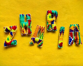 African Print Name Set, African Print Word Set, Educational Activity for Kids, Black History Month Toy, Black History Month Gift for Kids