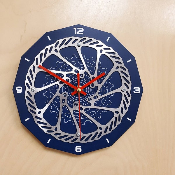 Disc brake rotor clock. For Road Bike and Mountain bike enthusiasts.