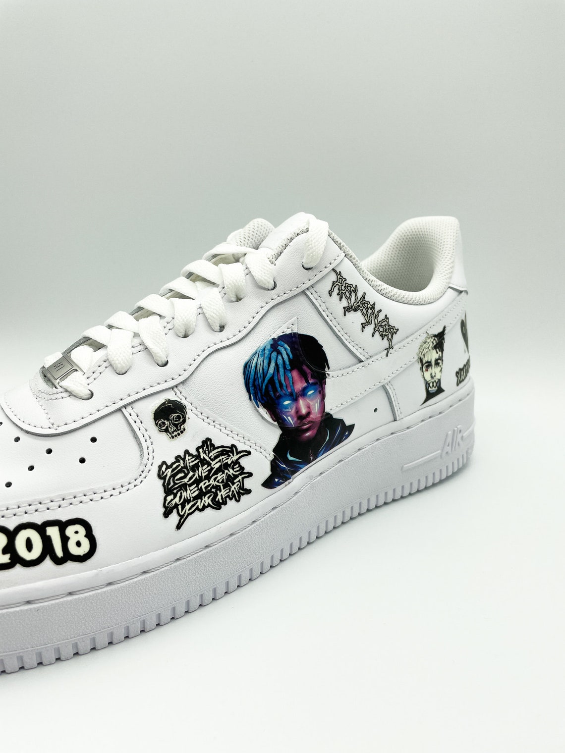 Nike Air Force 1 / XXXTentacion Glow in the dark Sneaker | Etsy