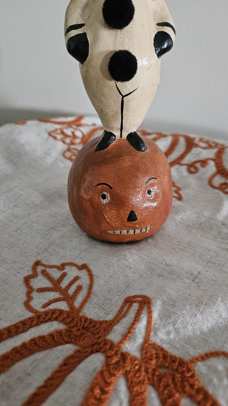 Halloween Cat and Jackolantern Etsy
