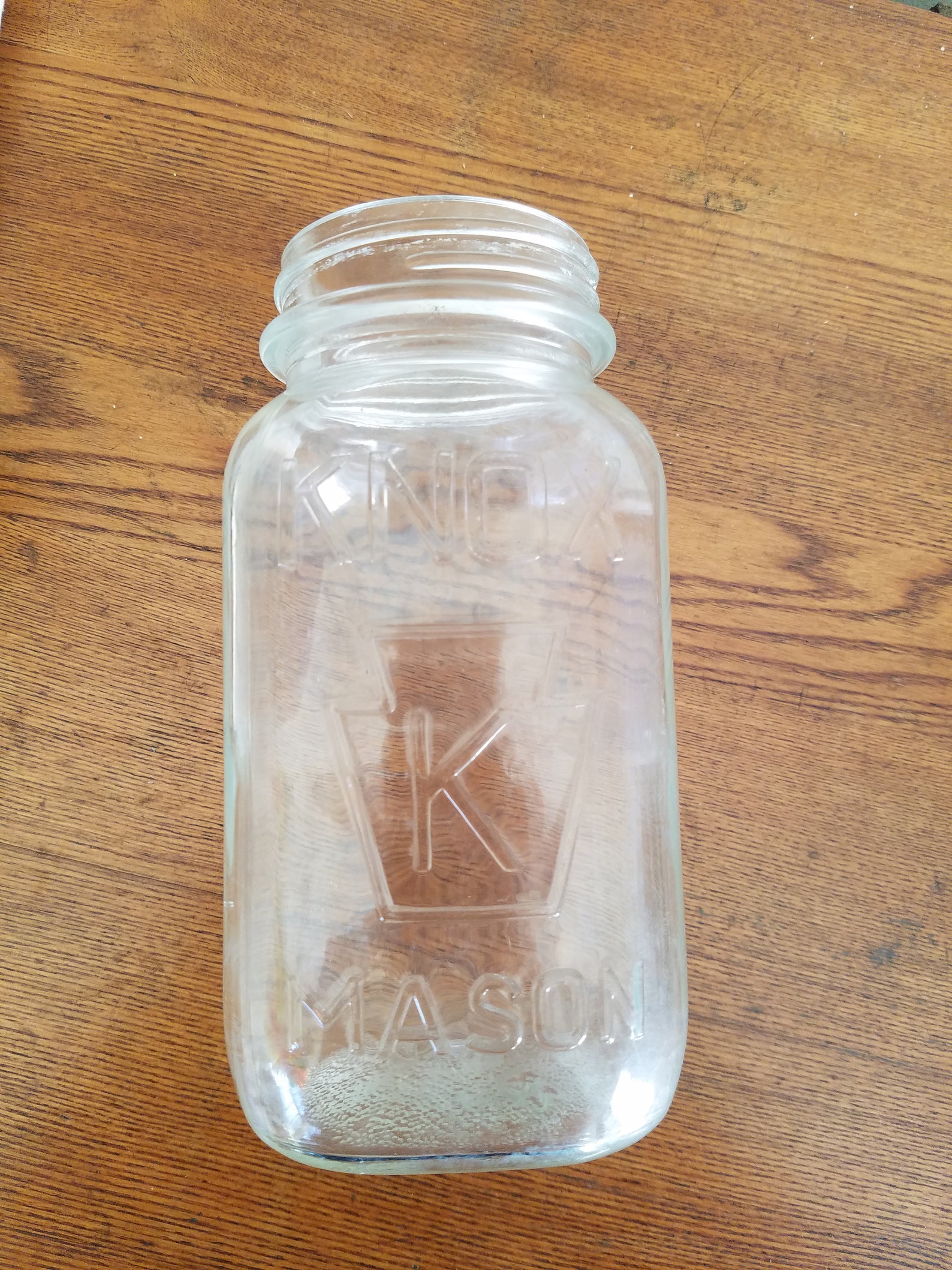 KNOX MASON / Vintage Mason Jars / Canning Jars / Square Quart Etsy