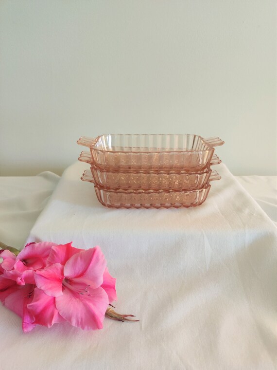 Pink Depression Glass Dishes / Pink Serving Dishes / Pink Etsy