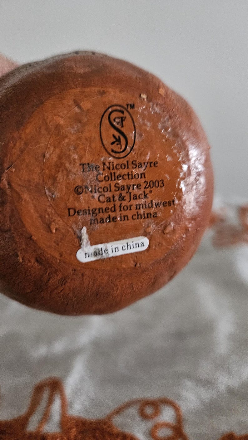 Halloween Cat and Jackolantern Etsy